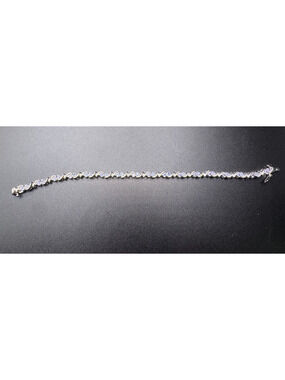 Vintage 925 Sterling Silver Tanzanite Tennis Style Bracelet Size 6.5